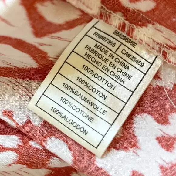 Evereve BB Dakota Emersyn Tiered Midi Dress XS Deep V-Neck Batik Cotton Spring - Picture 16 of 16